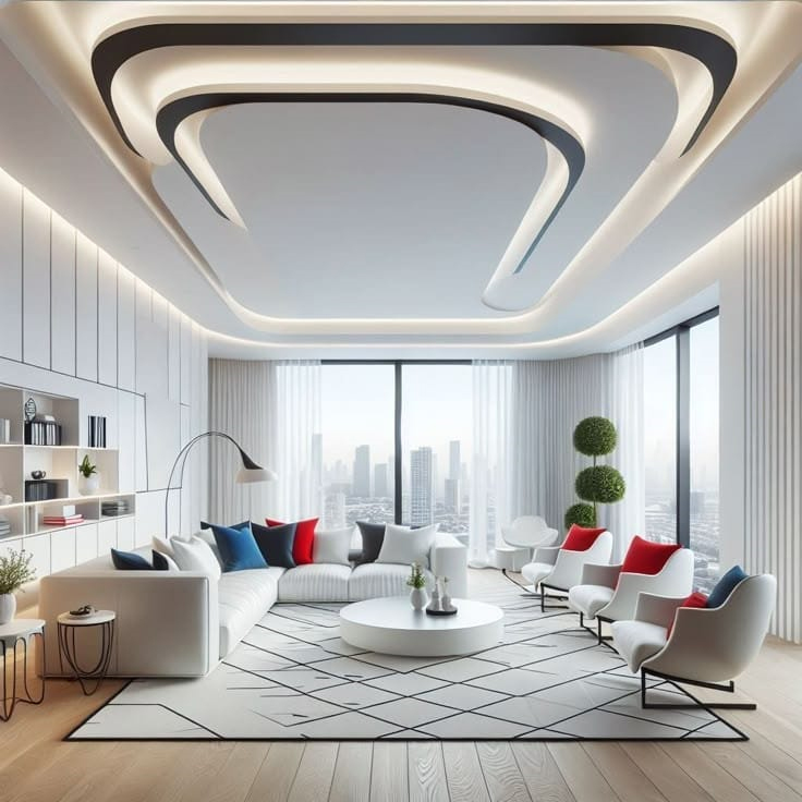 Living room interior design of ABERY Apartment in Mumbai